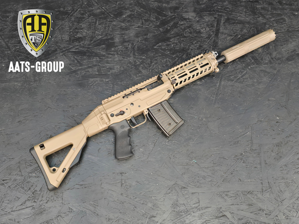 Sturmgewehr SIG SAUER SG553 BK (fullauto) mit Schalldämpfer D40 .300 BLK - FDE, Bild 1
